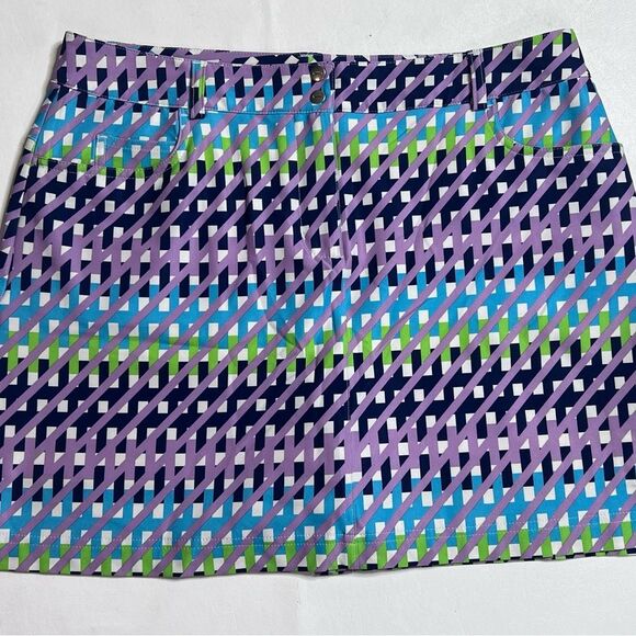 Slazenger Purple and Blue Mini Pencil Skorts Casual Size 8 - Picture 1 of 4